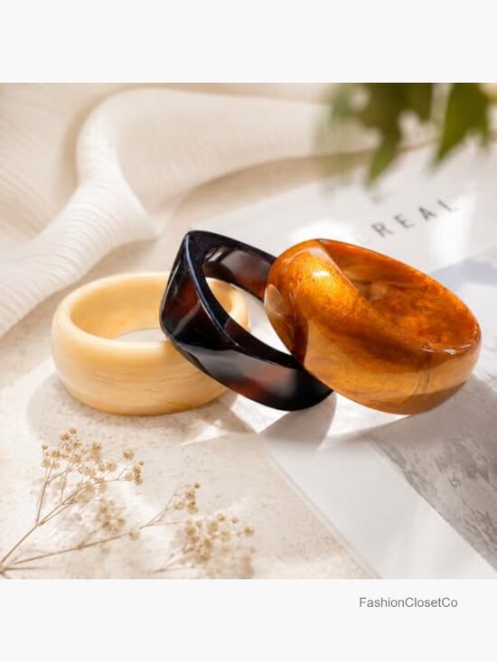 Amazon.com: Abiotp Acrylic Chunky Bangle Bracelets for Women  Chunky Acrylic Resin Bangle Bracelets Set - Stackable Statement Jewelry
